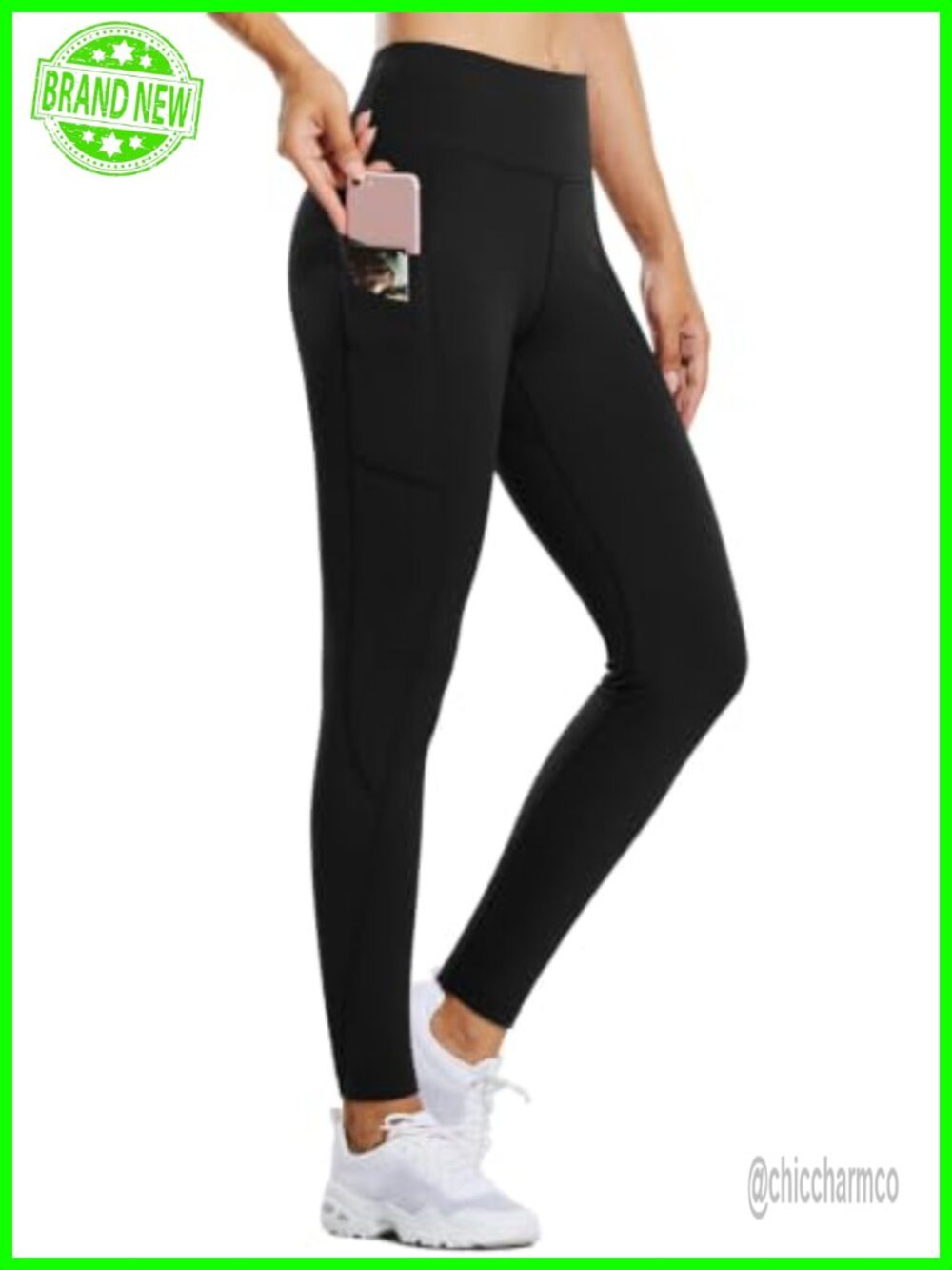 Fleece Lined Thermal Leggings High Waist Tummy Control Winter